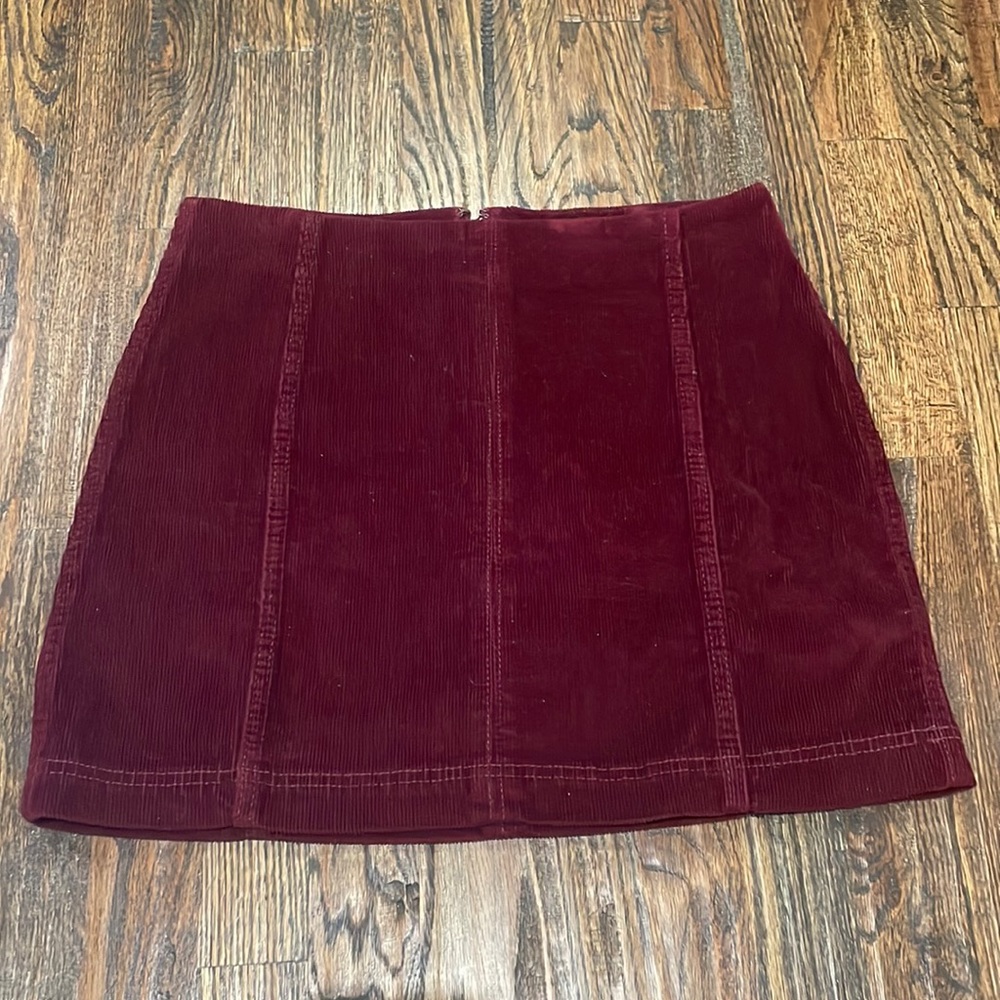 Maroon corduroy mini skirt wild fable brand size 10